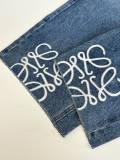 Loewe Unisex Classic Logo Printed Casual Versatile Denim Shorts