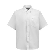 Ami Paris Classic Love Embroidered Short Sleeve Shirt