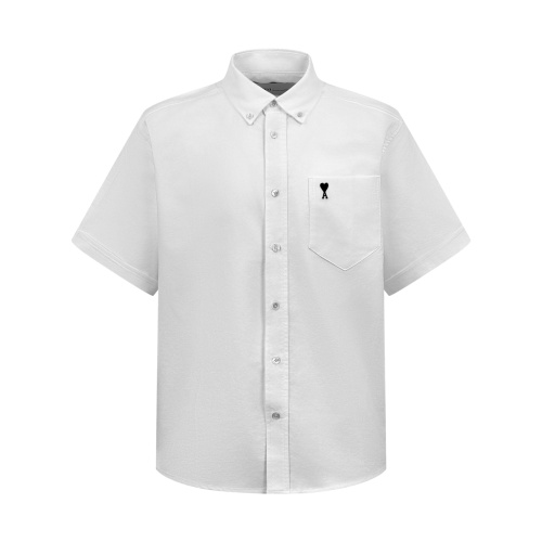 Ami Paris Classic Love Embroidered Short Sleeve Shirt