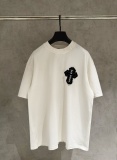 Chrome Hearts New Fashion Patchwork Embroidered T-shirt Couple Casual Loose Short Sleeve