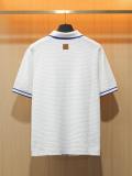 Louis Vuitton Fashion Embroidered Logo Waffle Open Collar Knitted Shirt