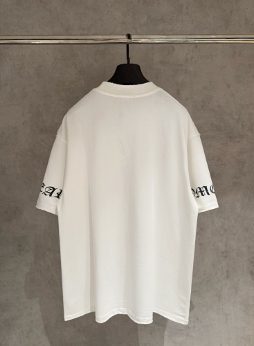 Chrome Hearts New Fashion Embroidered Cross T-shirt Couple Casual Loose Short Sleeve