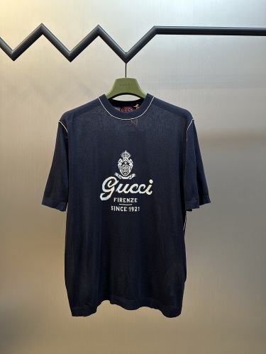 Gucci Fashion Logo Jacquard Round Neck Casual Short Sleeve Knitted Shirt