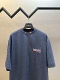 Balenciaga Fashion Embroidered Logo Double layered T-shirt Couple Casual Versatile Short Sleeve