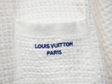 Louis Vuitton Fashion Embroidered Logo Waffle Open Collar Knitted Shirt