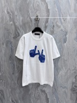 Louis Vuitton 26SS Fashion Toothbrush Embroidered T-shirt Couple Versatile Round Neck Short Sleeve