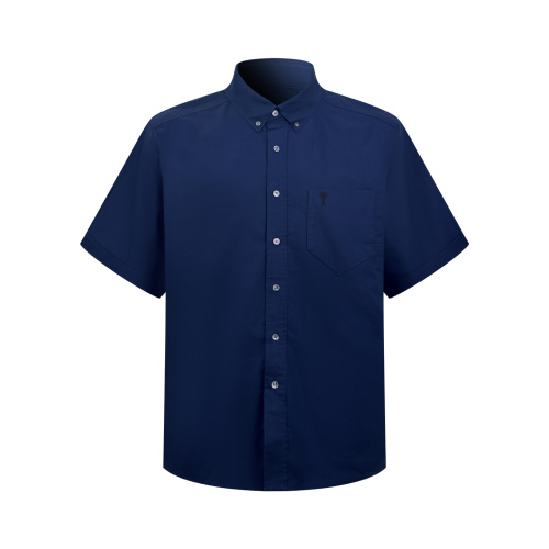 Ami Paris Classic Love Embroidered Short Sleeve Shirt