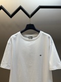 Dior Fashion Simple Embroidered Bee Short Sleeve Couple Casual Round Neck T-shirt