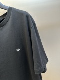 Dior Fashion Simple Embroidered Bee Short Sleeve Couple Casual Round Neck T-shirt