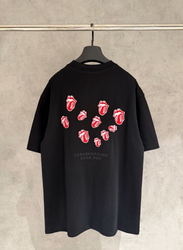 Chrome Hearts New Fashion Embroidered T-shirt Couple Casual Loose Short Sleeve