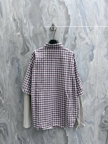 Balenciaga 26SS Fashion Loose Splicing Long Sleeve Shirt