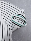 Louis Vuitton 26SS Unisex Fashion Leather Logo Striped Knitted Short Sleeve Polo Shirt