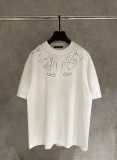 Chrome Hearts New Fashion Embroidered T-shirt Couple Casual Loose Short Sleeve