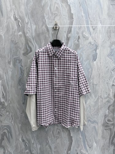 Balenciaga 26SS Fashion Loose Splicing Long Sleeve Shirt
