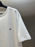Dior Fashion Simple Embroidered Bee Short Sleeve Couple Casual Round Neck T-shirt