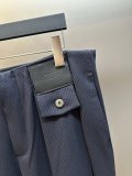 Loewe Unisex Fashion Leather Logo Versatile Casual Pants