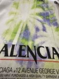 Balenciaga 26SS Fashion Color Coconut Grove Printed T-shirt Couples Casual Oversize Short Sleeve