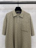 Louis Vuitton 26SS Unisex Fashion Hollow Jacquard Logo Old Money Style Knitted Shirt