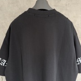 Chrome Hearts New Fashion Embroidered Cross T-shirt Couple Casual Loose Short Sleeve
