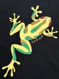 Loewe Fashion Frog Printed Words Embroidered T-shirt Couple Casual Round Neck Short Sleeve