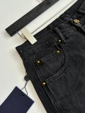Louis Vuitton Unisex Classic Embossed Logo Casual Versatile Denim Shorts