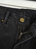 Louis Vuitton Unisex Classic Embossed Logo Casual Versatile Denim Shorts