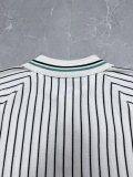 Louis Vuitton 26SS Unisex Fashion Leather Logo Striped Knitted Short Sleeve Polo Shirt