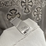 Chrome Hearts New Fashion Patchwork Embroidered Cross T-shirt Couple Casual Loose Short Sleeve