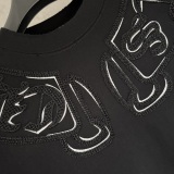 Chrome Hearts New Fashion Embroidered T-shirt Couple Casual Loose Short Sleeve