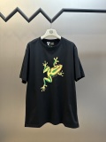 Loewe Fashion Frog Printed Words Embroidered T-shirt Couple Casual Round Neck Short Sleeve