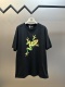 Loewe Fashion Frog Printed Words Embroidered T-shirt Couple Casual Round Neck Short Sleeve