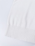 Fendi Fashion Embroidered FF Round Neck Short Sleeve Knitted Shirt