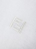 Fendi Fashion Embroidered FF Round Neck Short Sleeve Knitted Shirt