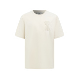 Ami Paris Fashion Crochet Love Short Sleeve Couple Casual Versatile T-shirt