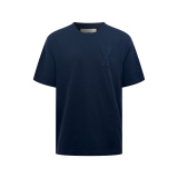 Ami Paris Fashion Crochet Love Short Sleeve Couple Casual Versatile T-shirt