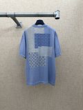 Louis Vuitton Fashion Splicing Short Sleeve Round Neck Knitted Shirt Set