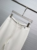 Chanel Women's Fashion Embroidered Logo Drawstring Micro Pull Casual Pants