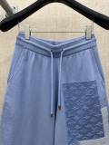 Louis Vuitton Fashion Splicing Short Sleeve Round Neck Knitted Shirt Set