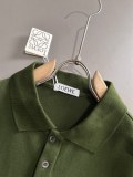 Loewe 26SS Unisex Classic Embroidered Logo Short Sleeve Polo Shirt