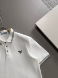 Prada 26SS Unisex Classic Embroidered Logo Short Sleeve Polo Shirt