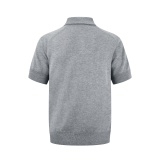 Ami Paris Couple Fashion Embroidered Love Collar Short Sleeve Knitted Shirt