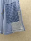 Louis Vuitton Fashion Splicing Short Sleeve Round Neck Knitted Shirt Set
