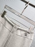 Chanel Women's Fashion Embroidered Logo Drawstring Micro Pull Casual Pants