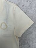 Moncler Fashion Embroidered Logo Round Neck Short Sleeve Women's Casual Versatile T-shirt