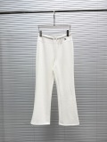 Chanel Women's Fashion Embroidered Logo Drawstring Micro Pull Casual Pants
