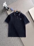 Prada 26SS Unisex Classic Embroidered Logo Short Sleeve Polo Shirt