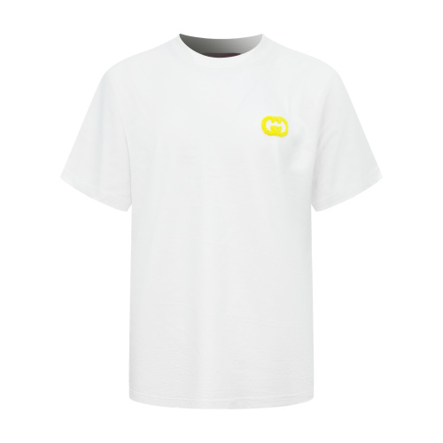 Gucci Fashion Toothbrush Embroidery GG Short Sleeve Couple Casual Versatile T-shirt