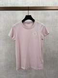 Moncler Fashion Embroidered Logo Round Neck Short Sleeve Women's Casual Versatile T-shirt
