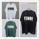 Fendi 26SS Classic 3D Logo Printed T-shirt Couple Casual Round Neck Short Sleeve