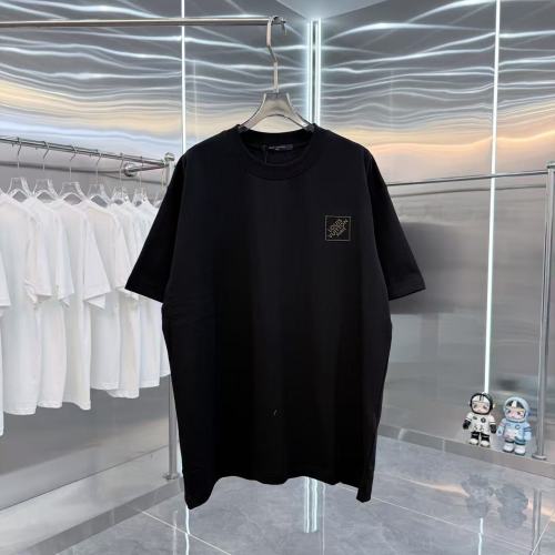 Louis Vuitton 26SS Classic Embroidered Logo T-shirt Unisex Casual Round Neck Short Sleeve